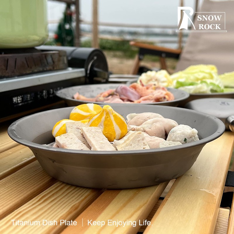 Snow Rock T-3371 Titanium Dish Bowl Titanium Tableware Lightweight Tableware