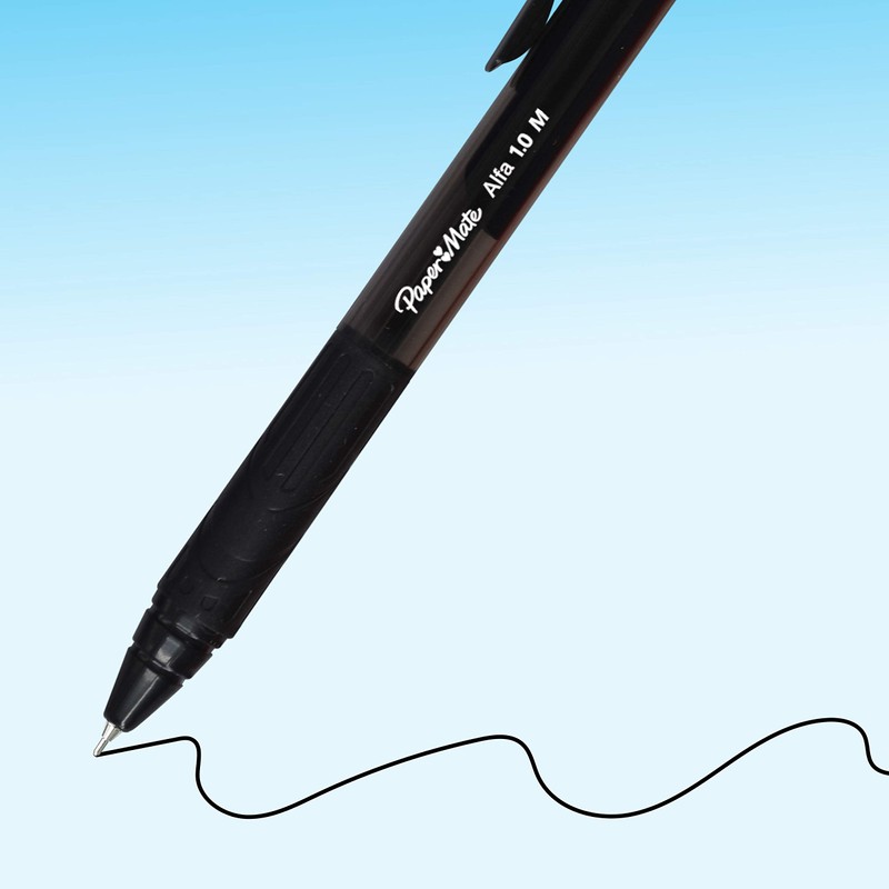 Paper Mate Alfa Retractable Ballpoint Pens | Medium Point (1.0
