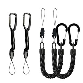 KEAIDUO Curl Cord Strap, Coil Strap, Handy Terminal Strap, Expandable Carabiner, Spiral Cord, Expandable Strap, Key Strap, Cell Phone Strap, Anti-fall, Anti-Theft, Lost, Perfect for Carabiner Rings,