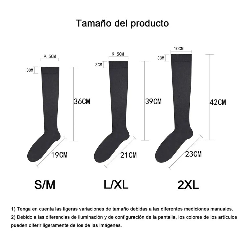 Calcetas Compresión Alivia Varices Y Circulación 8 Pares
