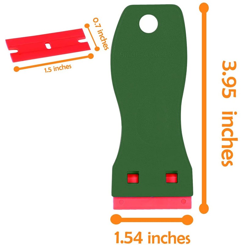 CANOPUS Plastic Scraper Tool Non Scratch with 10 Plastic Razor