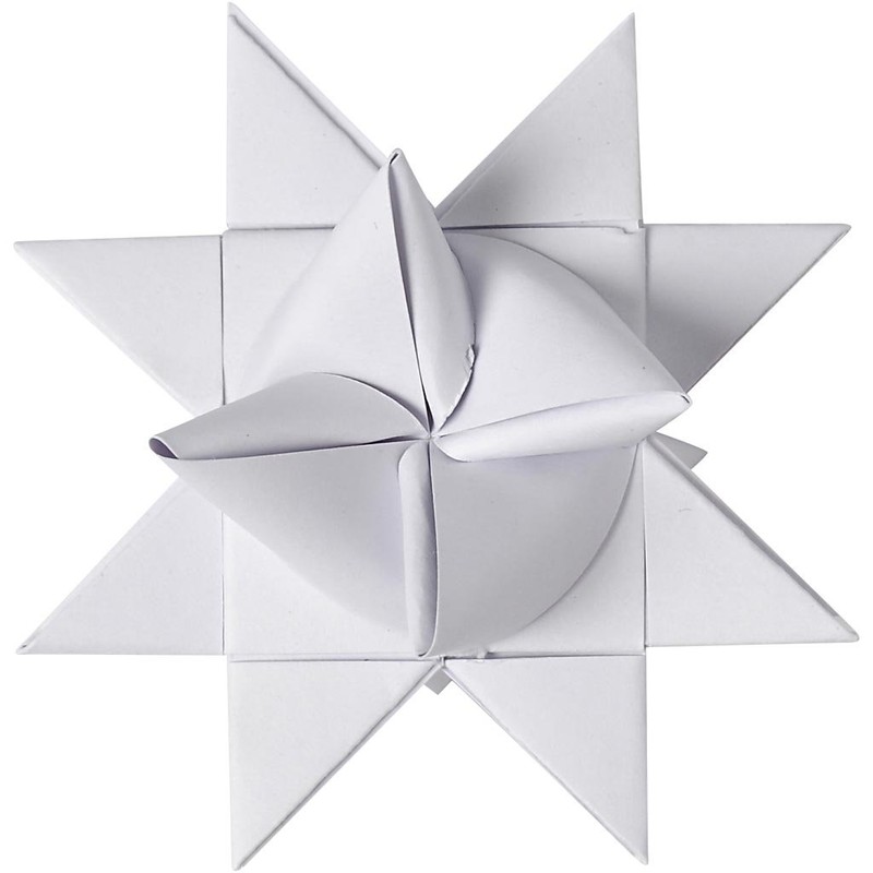 Paper Star Stripes 20933 B: 15 mm, White, Pack of