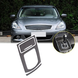 Aotumcer Gear Shift Cover Carbon Fiber Decal Trim,Compatible with Infiniti G 2007-2013 Car Control Gear Shift Panel, Cover Scratches and Prevent Scratch and Abrasion