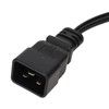 Dual IEC320 C7 to C20 Cord Universal Y Power Splitter