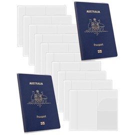 10 PCS Clear Frosted Passport Covers with Slots, Transparent Passport Cover Plastic Passport Protector Vinyl ID Card Protector Case Holder, Holder Case Organizer ID Card Travel Protector