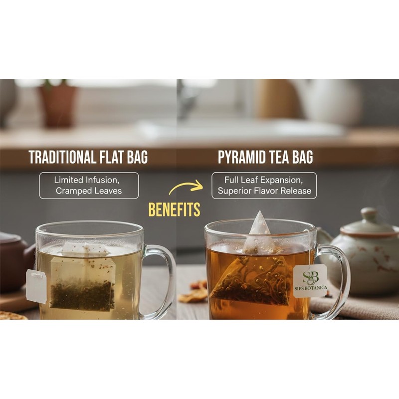 SIPS BOTANICA Pure Darjeeling Green Tea Bags | 60 Teabags