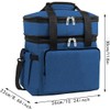 Double Deck Insulated Lunch Box, 17L Expandable Large Lunch Bag