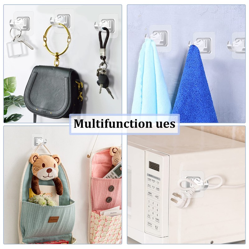 Codoule Self Adhesive No Drill Adjustable Curtain Rod Holder Hooks