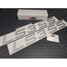 LS3 SS Decals (2-Pack) LS Swap Truck Bedside Racing Stickers Fits C/K 1500 2500 Silverado Select Color: (Metallic Silver)