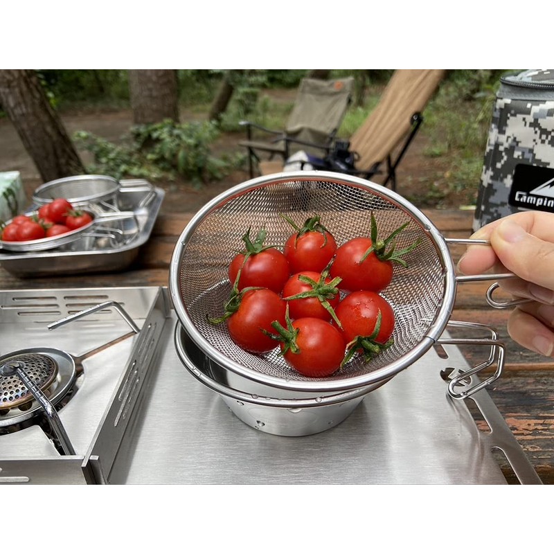 Camping Moon S-213-2P Camping Shell Stacking Monkey Stainless Steel Set