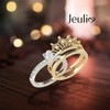 Jeulia 2 Carat Crown 925 Sterling Silver Ring For Women