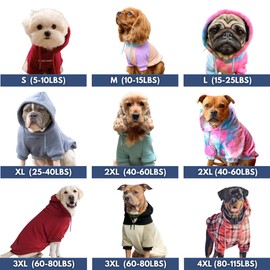Spark Paws Dog Hoodie – Premium Dog Sweater for Small, Medium, and Large Dogs | Warm Outfits for French Bulldogs, Pitbull, Puppy, Winter Jacket Alternative - Snow Cone - L