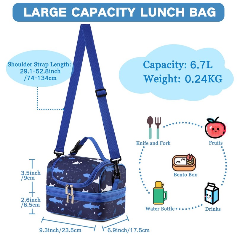 VASCHY - Kids and Boys Insulated Lunch Bag - Separate