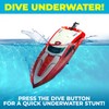 Force1 Velocity Fast RC Speed Boat with Underwater Driving Feature:_Red