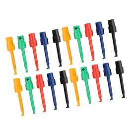20Pcs Colorful Multimeter Test Clips with Spring-Loaded Hooks Electrical Testing Grabber Probes for Electronics Circuit Maintenance and Repairs