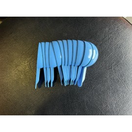 national measures Tablespoons, Short Handle, Plastic, Measures 1 Tbsp or 1 Teaspoon-Set of 12