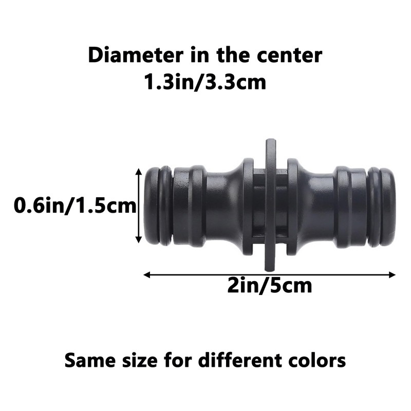 HAOBIN Pack of 8 1/2 Inch Double Plug Hose Connectors