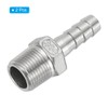 PATIKIL 304 Stainless Steel Barb Hose Fitting, 2 Pack 3/8"