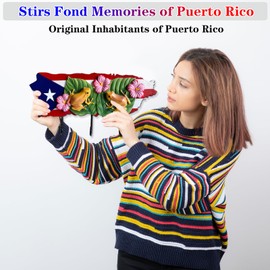 UKENEM Puerto Rico Map for Wall Decoration with Hooks, Map of Puerto Rico, Puerto Rico Souvenirs, Puerto Rico Decor, Puerto Rico Gifts, Puerto Rican Gifts, Puerto Rico Pride
