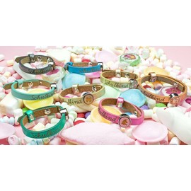 Milosa Leather Bracelet Adjustable Size Gift Bracelet for School Children School Bag Contents, First School Gift, Copper