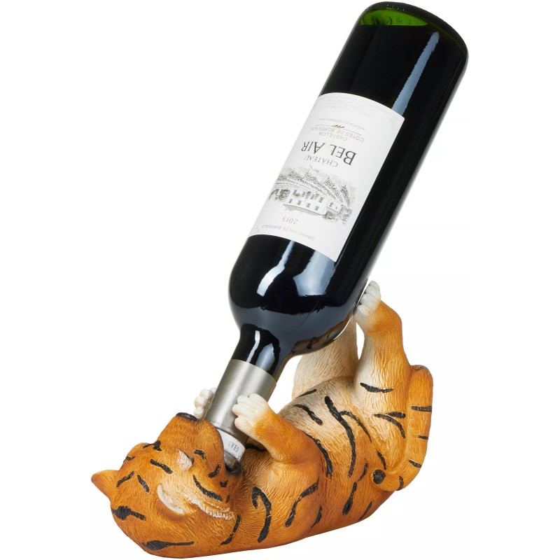BRUBAKER Wine Bottle Holder Thirsty Tiger - Drunk Animals -