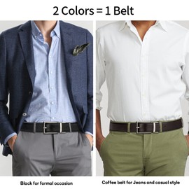 Alphyly Mens Leather Belts for Men,Black Reversible Leather Belt for Men,Mens Belts Leather for Jeans,Boss Belts Designer Belt Waist Belt Men One Belt(not pack) Length115cm