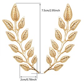 Nifocc 2 Pairs Leaf Motif Brooch Tree Leaf Brooches Pins Vintage Brooch Pins for Men Women Dress Clothes Sweater Coat Hats Decorative - Gold Silver
