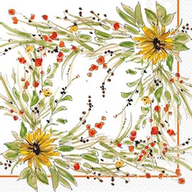 Boston International - Servilletas de papel, diseño de cóctel, Sunflower Medley, 5 x 5-Inches, 1