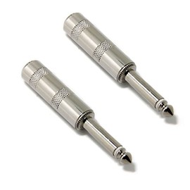 Ancable 2-Pack Audio 1/4" Plugs TS Jumbo Plugs Solder Type for Guitar, Instrument, Speaker/Microphone/Patch Cables - 6.35mm Male 1/4 Inch Phone Plug