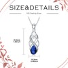Celtic Knot Blue Necklace 925 Sterling Silver Good Luck Irish