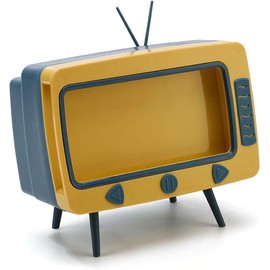 Retro TV Tissue Box Multi Storage Container, Mobile Phone Stand Phone Holder for Bedroom, Home and Office