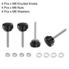 sourcing map 4 Sets Knurled Knobs Thumb Screws with Nuts