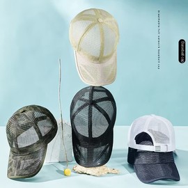 LOJAX Men's Mesh Cap, Large Size, 23.6 - 24.8 inches (60 - 63 cm), Summer, Quick Drying, Plain, Casual Mountain Climbing Baseball Cap, Unisex, camouflage