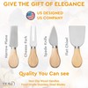 Slate Cheese Board Set w/Easy Carry Handles (14” x 10”,