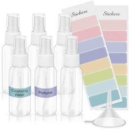 6 St√ºck 50ml Spr√ºhflasche Transparente Leer Feinen Nebel Spr√ºhflasche Reise Zerst√§uber Klein Plastik Nebel parf√ºmzerst√§uber Sprayflasche f√ºr Wasser Alkohol