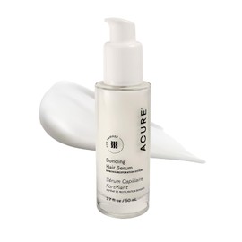Acure Serum Bonding Hair - Aceite para cabello dañado y encrespado, tratamiento de daños, puntas abiertas, uso en cerraduras secas, rizadas y rectas para un control ligero del encrespamiento y brillo (50 ml)