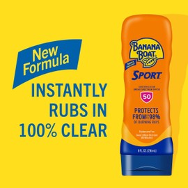 Banana Boat Banana Boat Sport Ultra SPF 50 Sunscreen Lotion, 8oz | Banana Boat Sunscreen SPF 50 Lotion, Oxybenzone Free, Sunblock, Water Resistant, 8oz