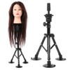 Wig Head Stand Mannequin Tripod Hairdressing False Head Mold Stand