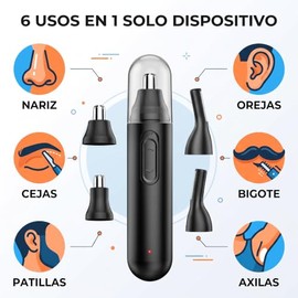 Rasuradora Nariz Cortapelos Orejas Barba Ceja Negro