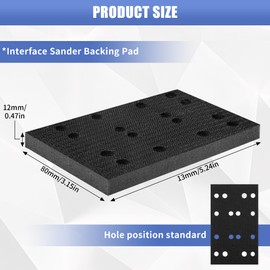 FMTYAOIU 4 Pcs Soft Foam Sanding Pads Interface Sander Backing Pad, Hook and Loop Soft Sponge Cushion Interface Buffer Pad for Festool RS400 LS130 Sander, 80 x 133 x 12 mm