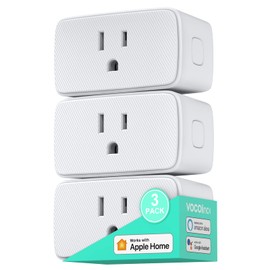 VOCOlinc Homekit Smart Plug Works with Alexa, Apple Home, Google Assistant, WiFi Smart Plug That Work with Alexa, Electrical Timer Outlet Support Siri, No Hub Required, 15A, 2.4GHz, 110～120V 3 Pack