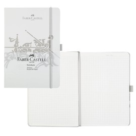 Faber-Castell 10316 Notebook DIN with 194 Pages, FSC Paper Mix 80 GSM, Squared. a5 Grey