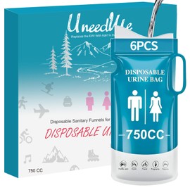 Urinella for Women, Camping Toilet, Urine Bottles for Men, Urine Bag for Travel, Children's Toilet, Camping Toilet, 750 ml Gel Urine Bag for Vomit Bags On the Go, Camping, Travel, Car Travel, Travel