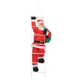 FEERIC LIGHTS & CHRISTMAS Climber Santa Claus + Ladder Height 120 cm