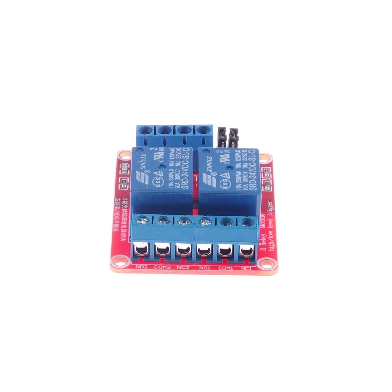 KNACRO 2-Channel 24V Relay Module High Low Level Triggering Optocoupler