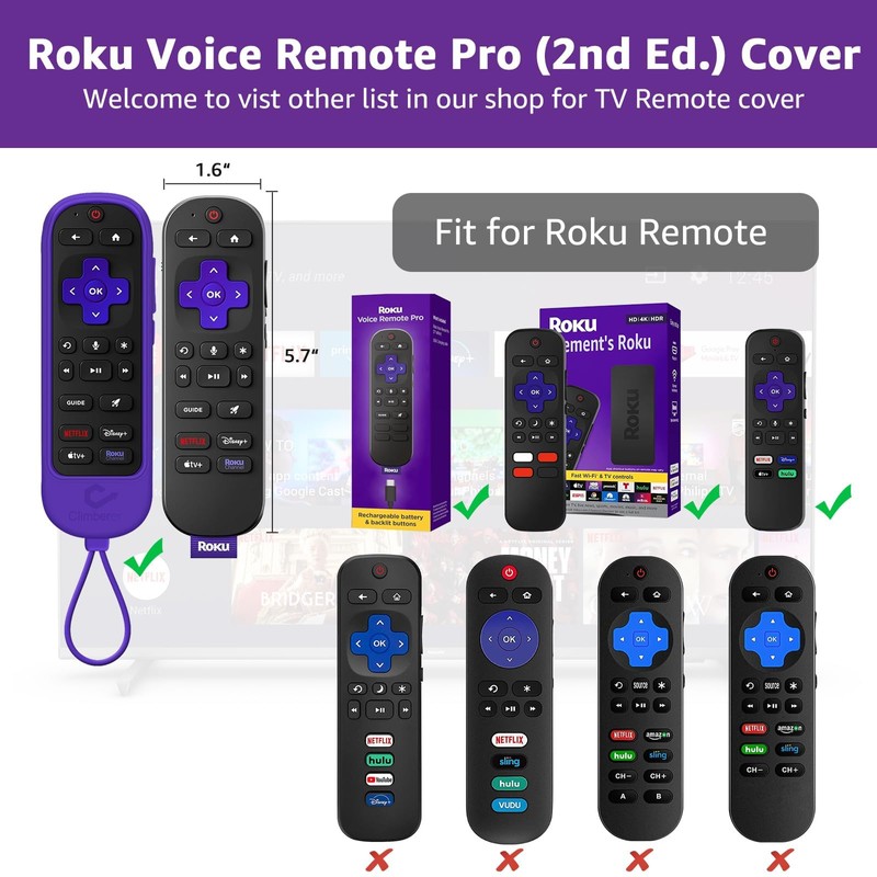 [2 Pack] Climberer Roku Ultra 2024 Silicone Cover Case with