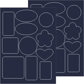 Pndeyo 22pcs Puffer Down Jacket Patches, Self-Adhesive Nylon Repair Patch, Mix Shapes Sizes Waterproof Stick on Tape for Coat Clothing Tent Sleeping Bags Ski Pants Holes Repairing- Dark Blue