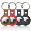 BuFan Airtag Holder with Keychain and Lock, [4 Pack] Funda