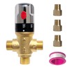 Thermostatic Mixing Valve with 1/2 NPT Male Connections,Water Temperature Control