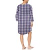 Men's Woven Nightshirt Gown Long Sleeve V-neck Cotton/Poly Front Snaps